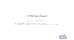 Desktop Screenshot of brandonmowat.com